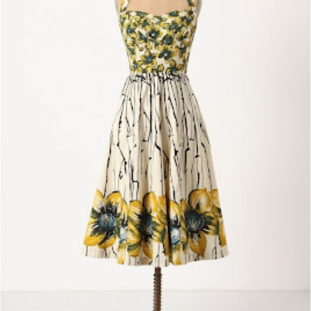 Girls From Savoy Burgeoning Hypericum Halter Dress